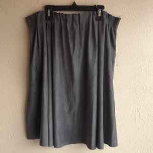 Grey suede skirt- flowy and fun!